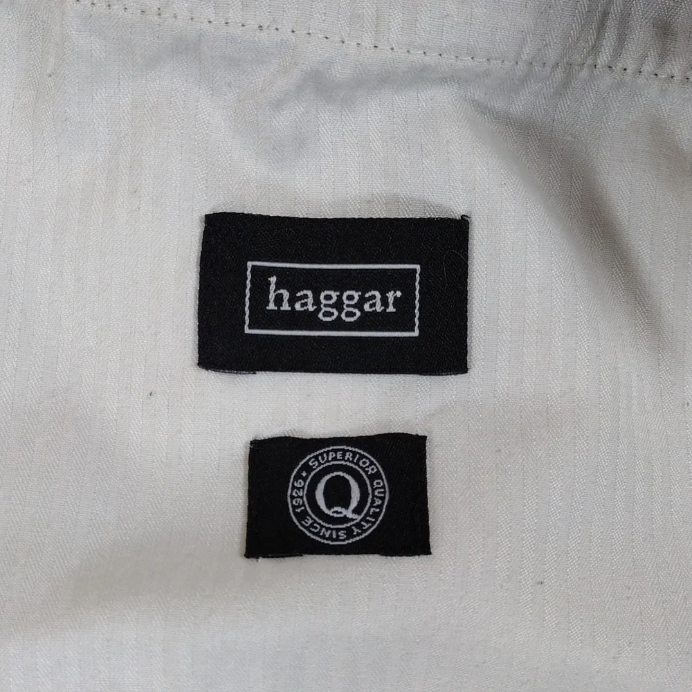 Haggar Grey Business Casual Formal Office Straight Leg 100% Cotton Chino Pants